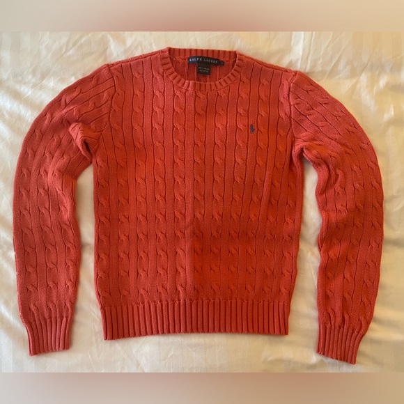 Ralph Lauren Sweaters - Orange Ralph Lauren Cable Knit Sweater